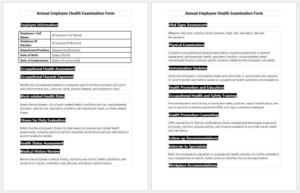 Annual Employee Health Examination Form