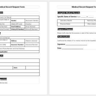 Medical Record Request Form