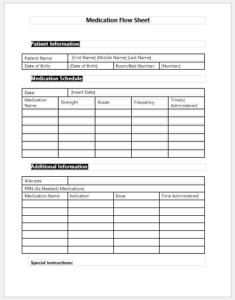 Medication Flow Sheet