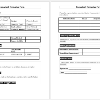 Outpatient Encounter Form