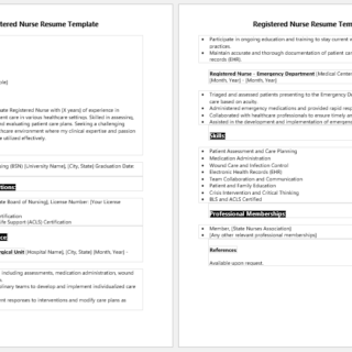 Registered Nurse Resume Template