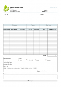 Medical Services Invoice Template | Download Sample