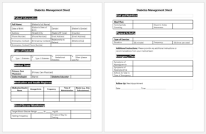 Diabetes Management Sheet