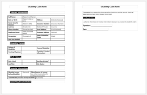 Disability Claim Form