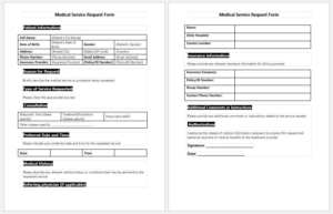 Medical Service Request Form