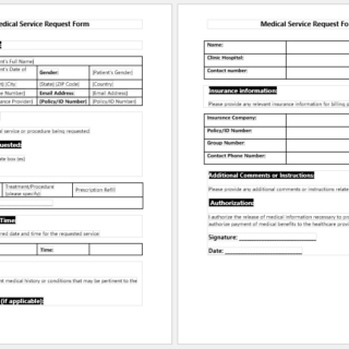 Medical Service Request Form