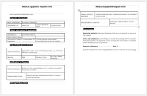 Medical Equipment Request Form