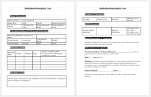 Medication Prescription Form