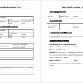 Medication Prescription Form