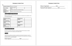 Emergency Contact Form