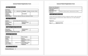 General Patient Registration Form