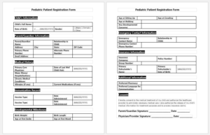 Pediatric Patient Registration Form