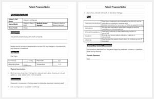 Patient Progress Notes Template