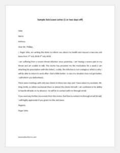 Medical Leave Letter Samples for Every Situation | Download