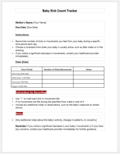 Baby Kick Count Tracker