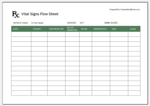 Daily, Weekly & Monthly Vital Signs Sheet | Download Sheet