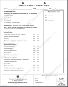 Medical and Surgical History Forms | Download Sample File