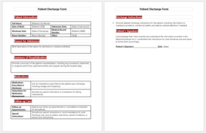 Patient Discharge Form