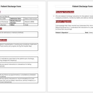 Patient Discharge Form