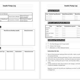 Insulin Pump Log