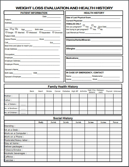 Patient Progress Notes Form