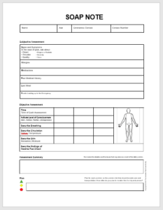 SOAP Notes with Body Templates | Download Samples