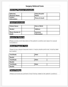 Surgery Referral Form