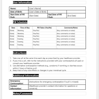 Contraceptive Pill Tracker