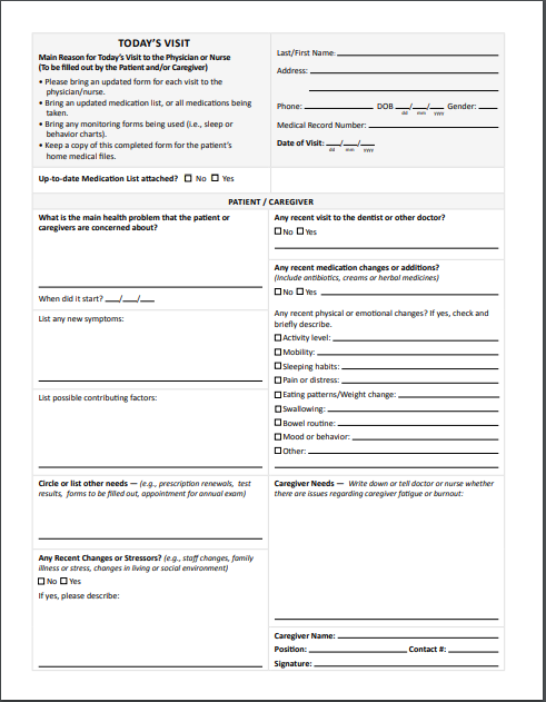 Doctor Visit Record Form Template PDF Download Sample