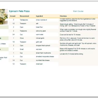 Weekly meal planner template