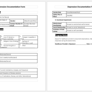 Depression Documentation Form