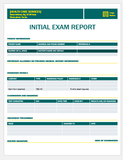 initial-examination-report-template-word-download