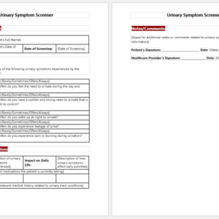 Urinary Symptom Screener