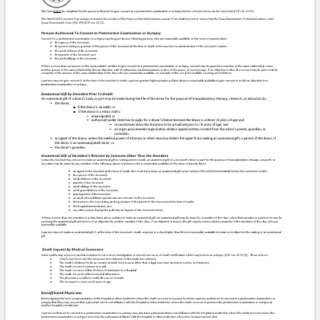 Autopsy consent form