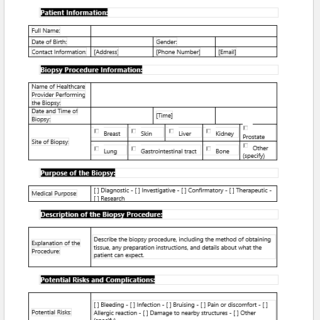 Biopsy Consent Form