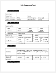 Pain Assessment Form