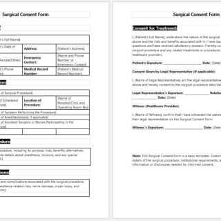 Surgical Consent Form