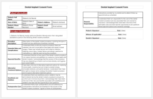 Dental Implant Consent Form