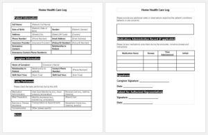 Home Health Care Log