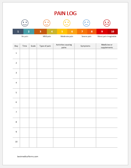 pain-log-template-printable-medical-forms-letters-sheets