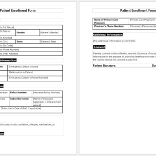 Patient Enrollment Form