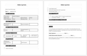 Visitor Log Form