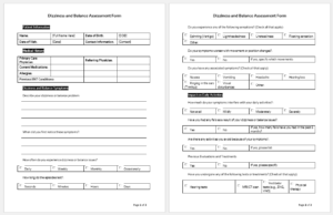 Dizziness and Balance Assessment Form