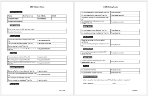 ENT History Form