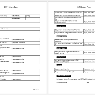 ENT History Form