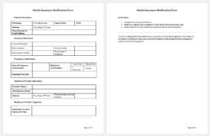 Health Insurance Notification Form