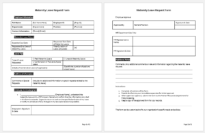 Maternity Leave Request Form