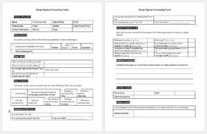 Sleep Apnea Screening Form