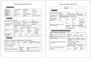 Allergy and Asthma Assessment Form