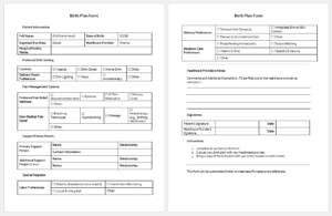 Birth Plan Form